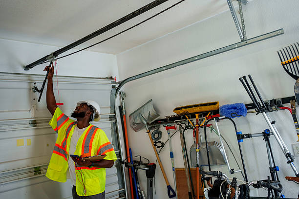 Professional Garage Door Panel Replacement technician working in China Spring, TX